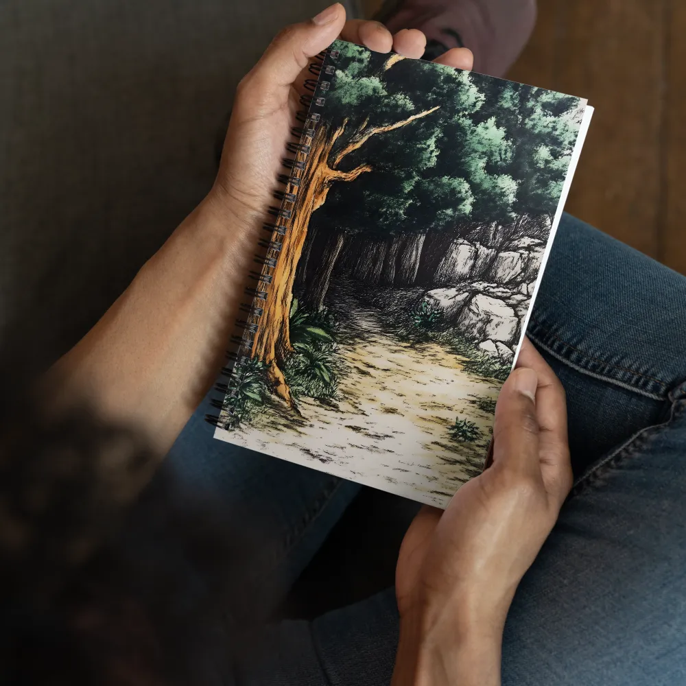Forest Path Illustration 
 Spiral Notebook | 140 pages