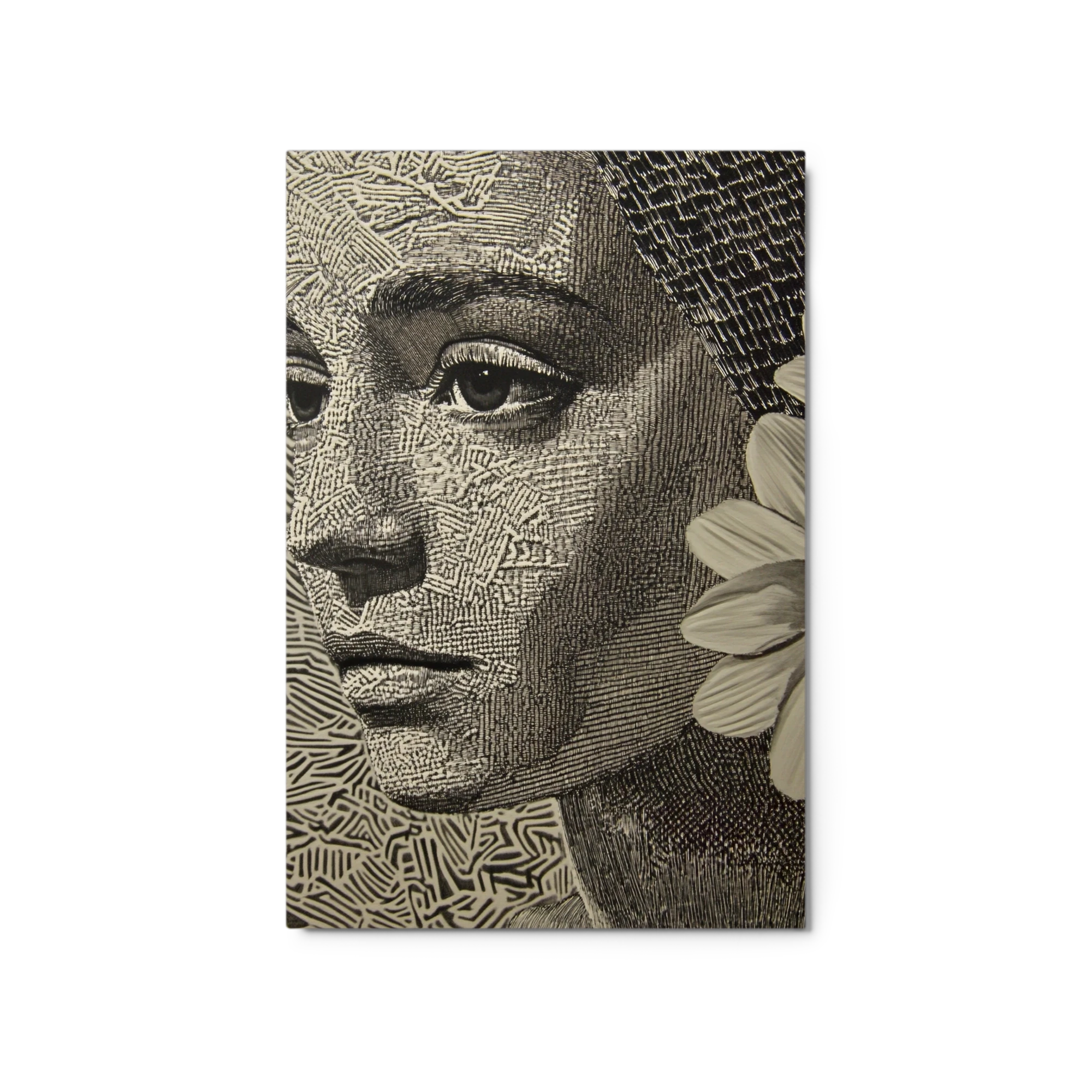 Intricate Portrait in Black and White