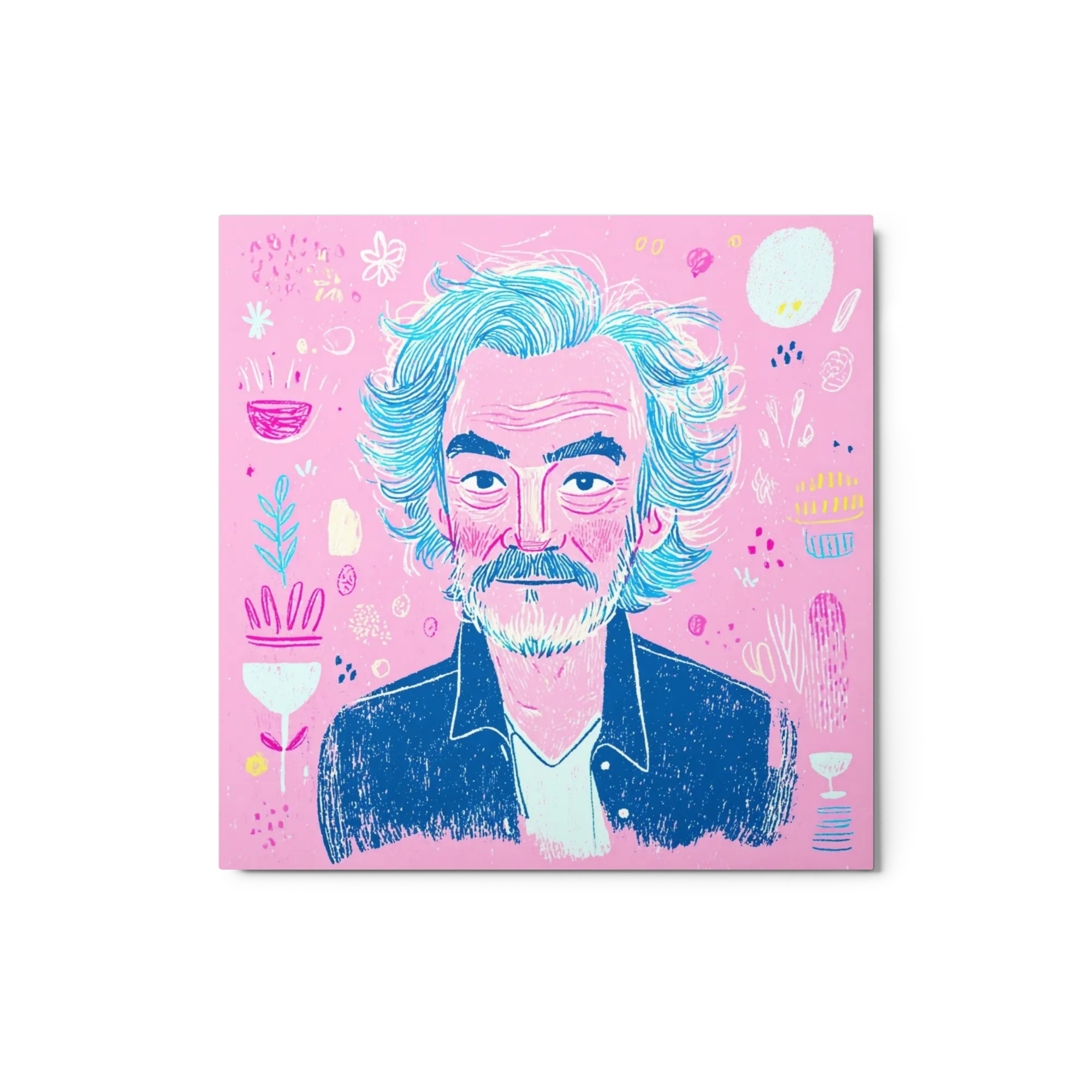 Whimsical Pink Portrait
