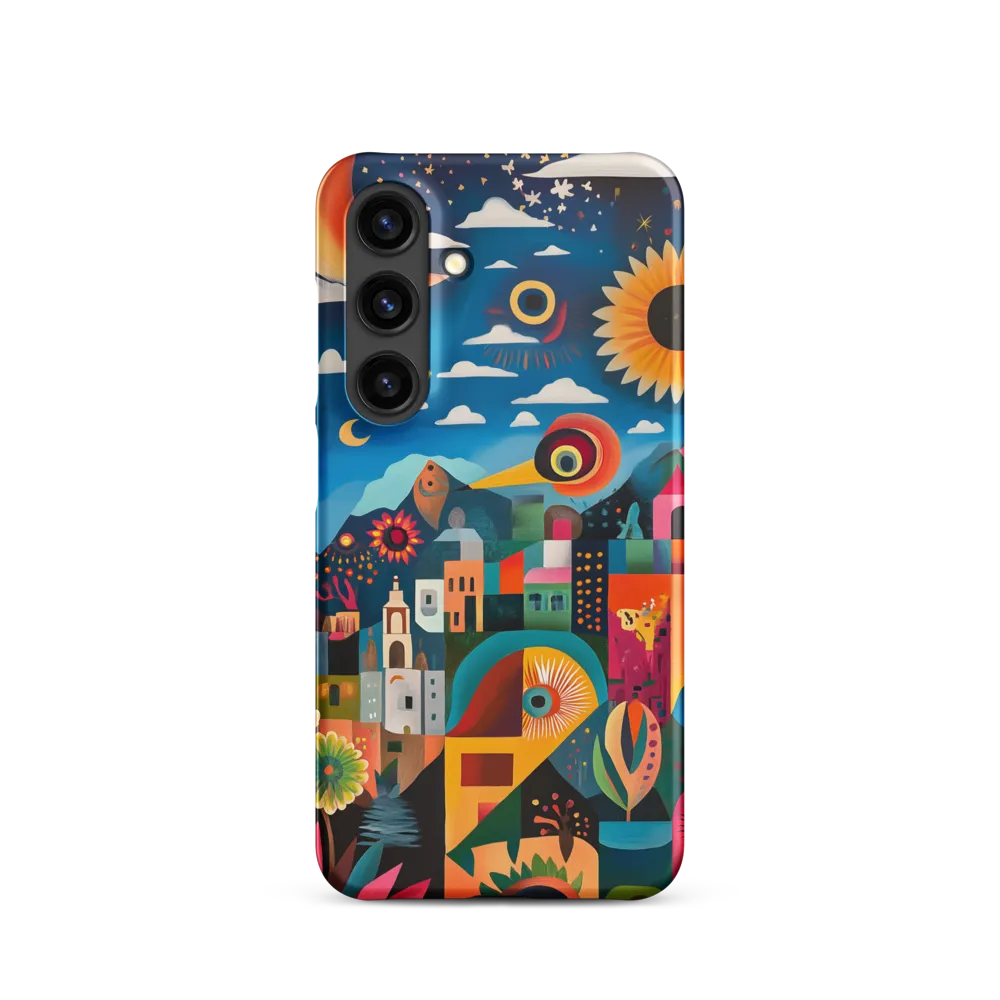 Colorful Folk Art Landscape | Phone Case