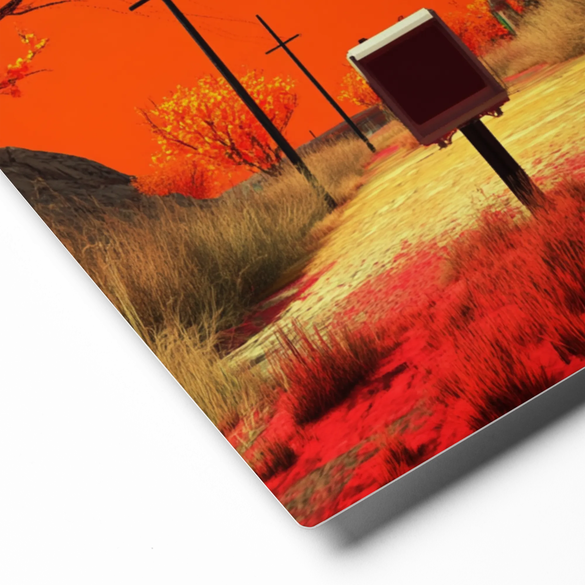 The Orange Path 
 Metal Print | 20″x 30″