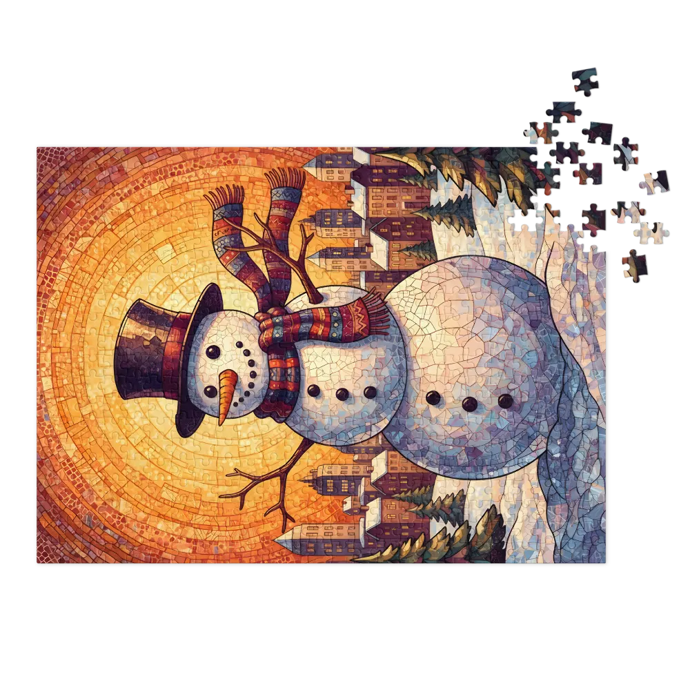 Stained-Glass Snowman