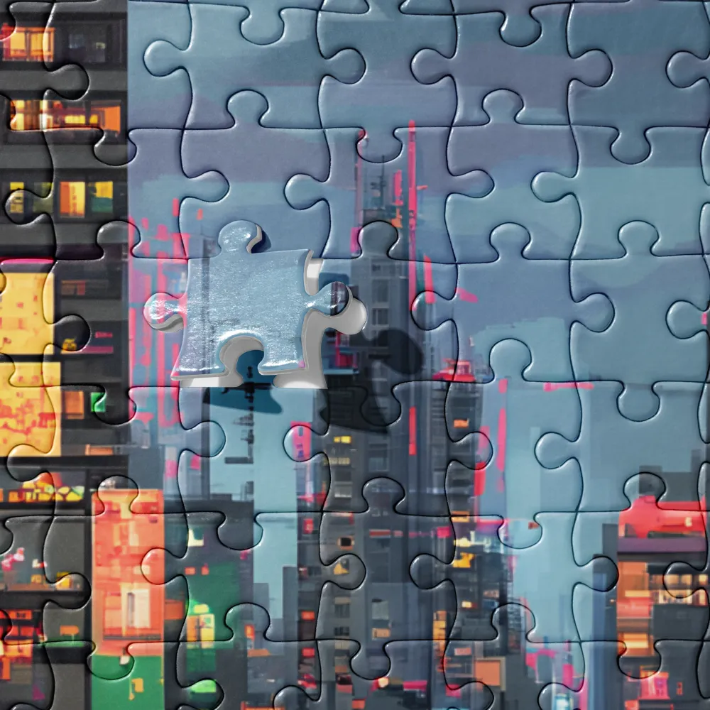 Cyberpunk City Rain 
 Jigsaw Puzzle