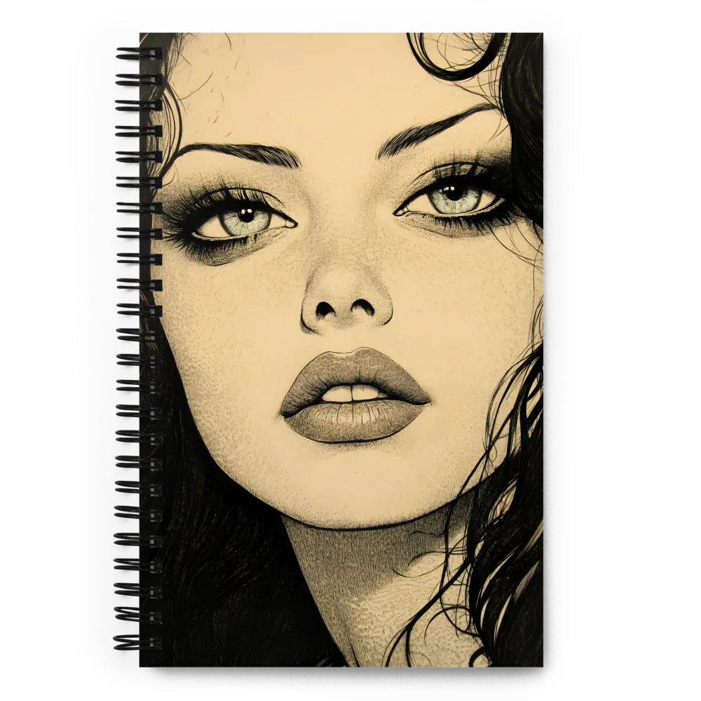 Illustrative Beauty Portrait 
 Spiral Notebook | 140 pages