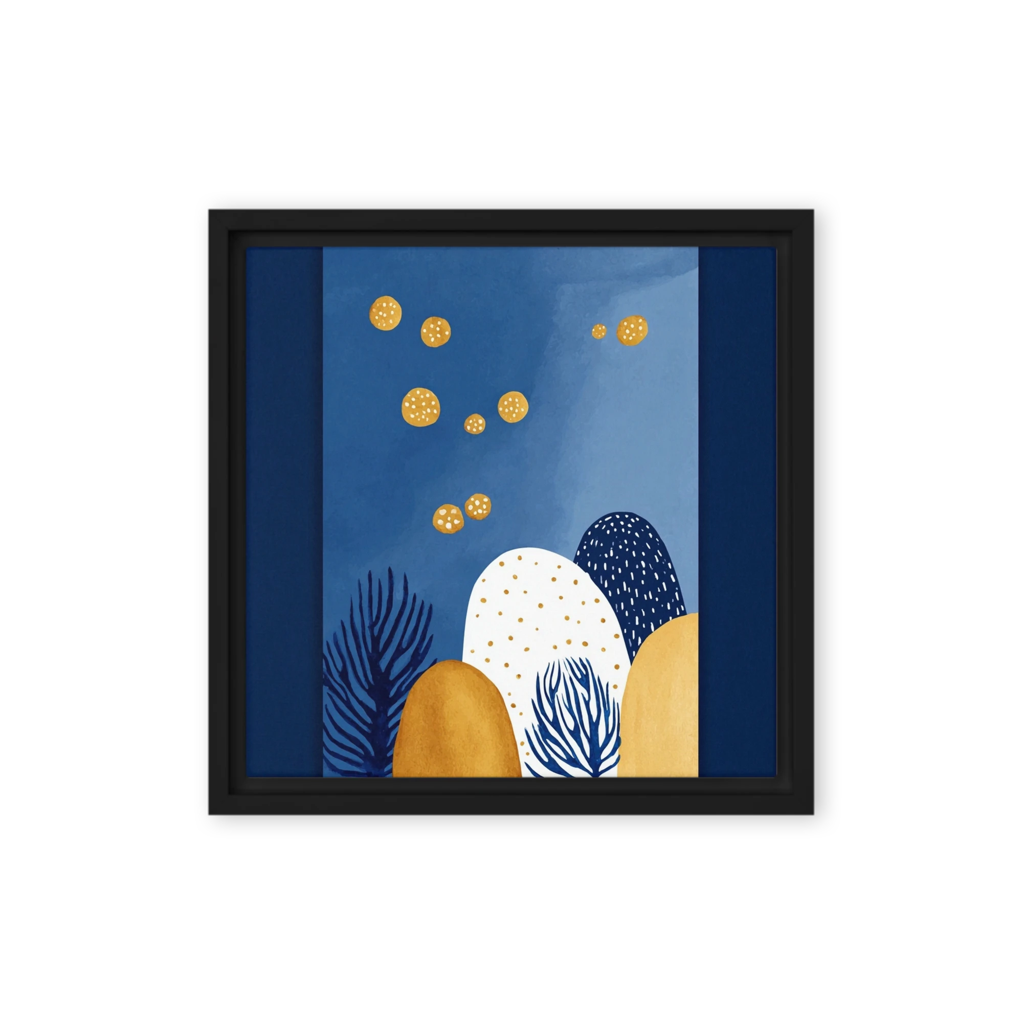 Midnight Coral and Celestial Orbs
