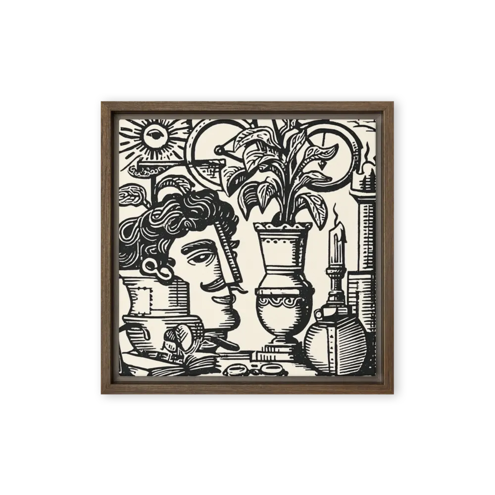 Surreal Block Print Still Life | Art Print