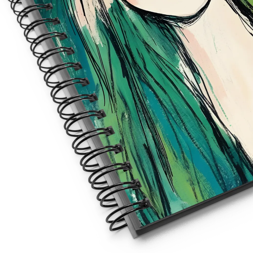 Verdant Bloom Portrait 
 Spiral Notebook | 140 pages
