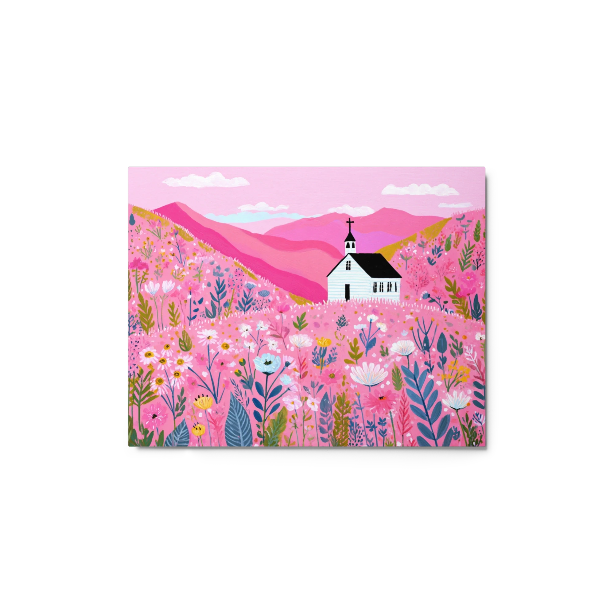 Pink Meadow Chapel | Art Print