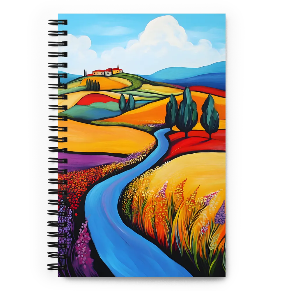 Tuscan Fields of Color 
 Spiral Notebook | 140 pages
