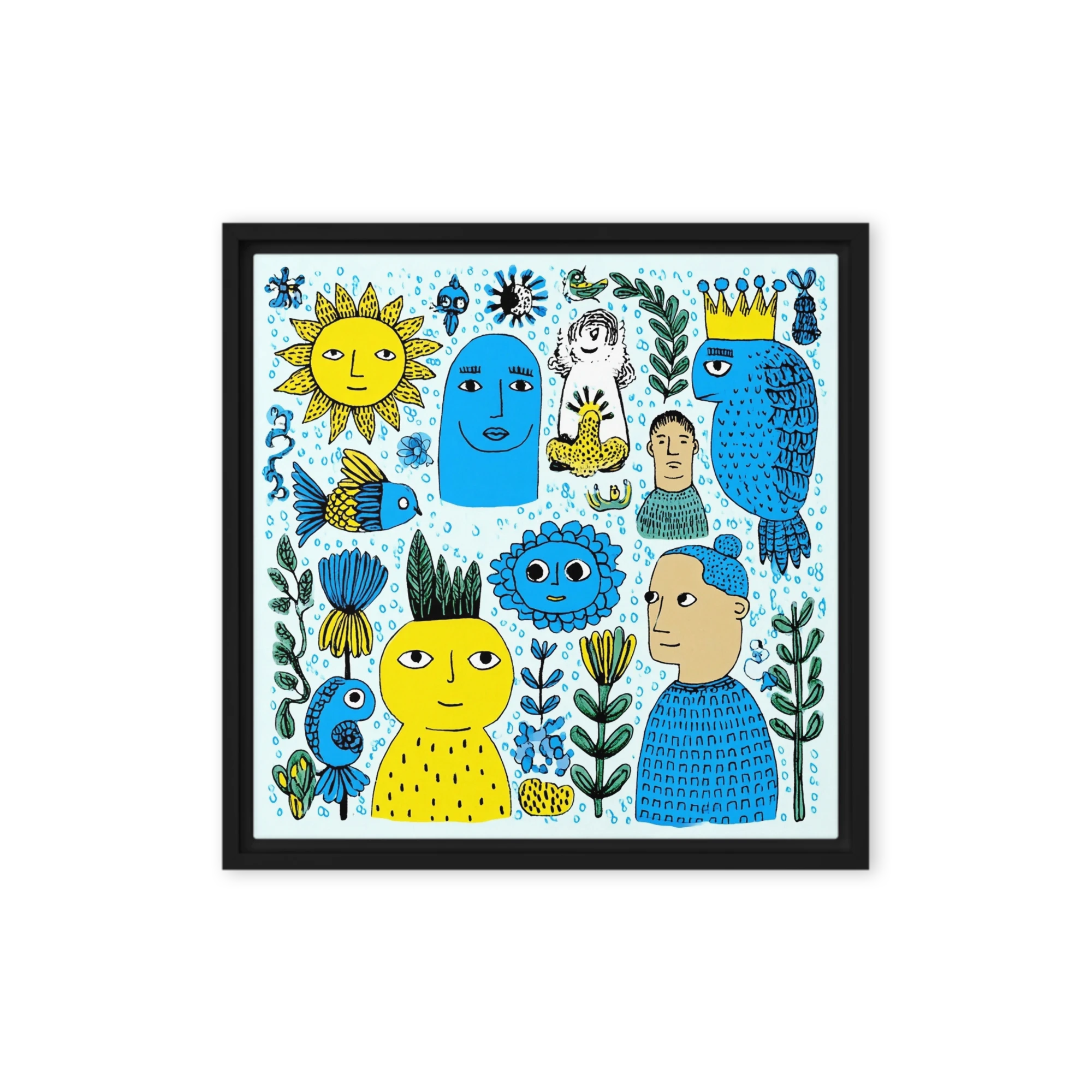 Blue and Yellow Folk World