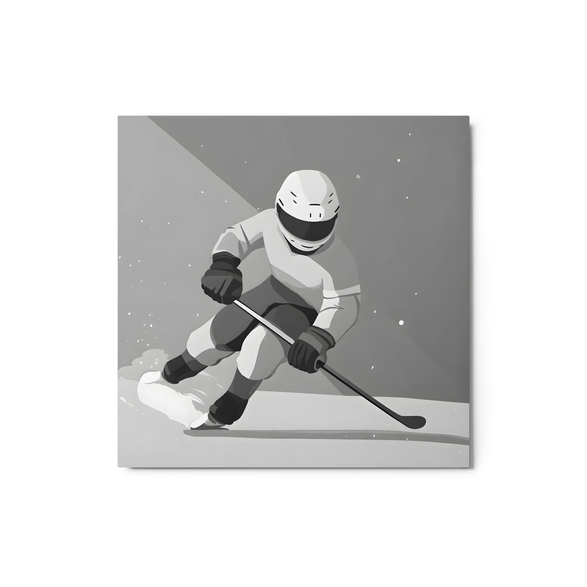 Minimalist Skiing Athlete Illustration
