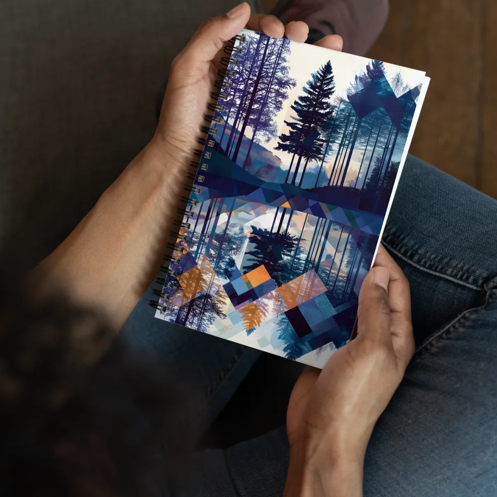 Geometric Forest Reflection 
 Spiral Notebook | 140 pages