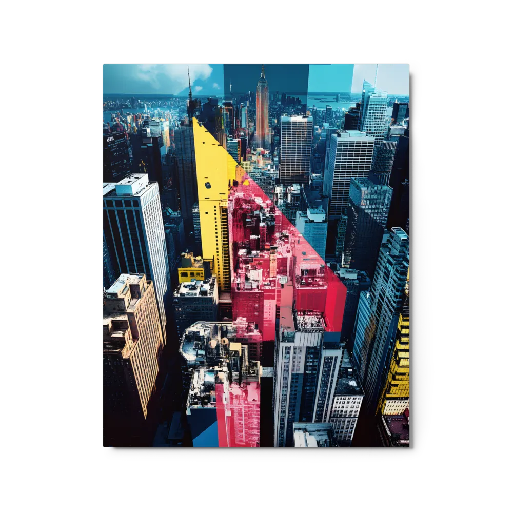 Abstract Cityscape in Bold Colors
