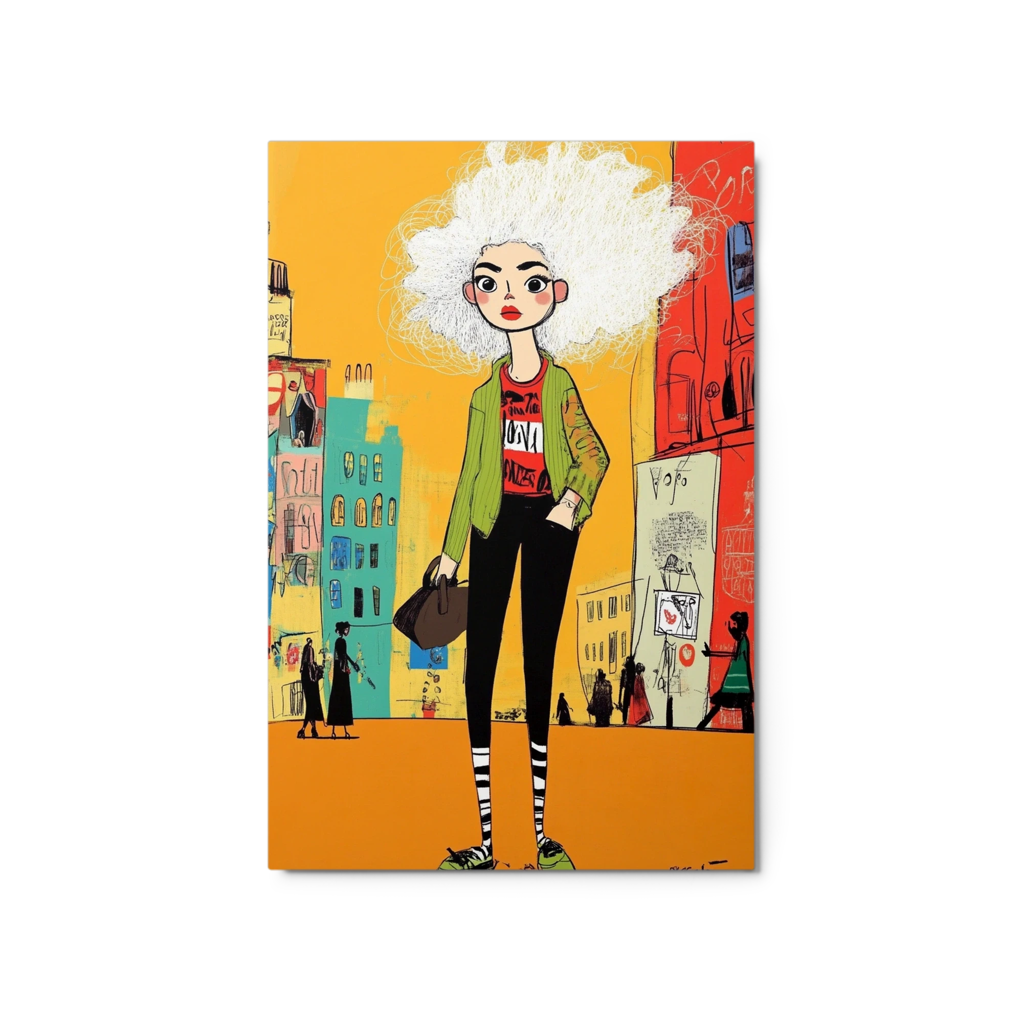 Stylish Woman in Cityscape
