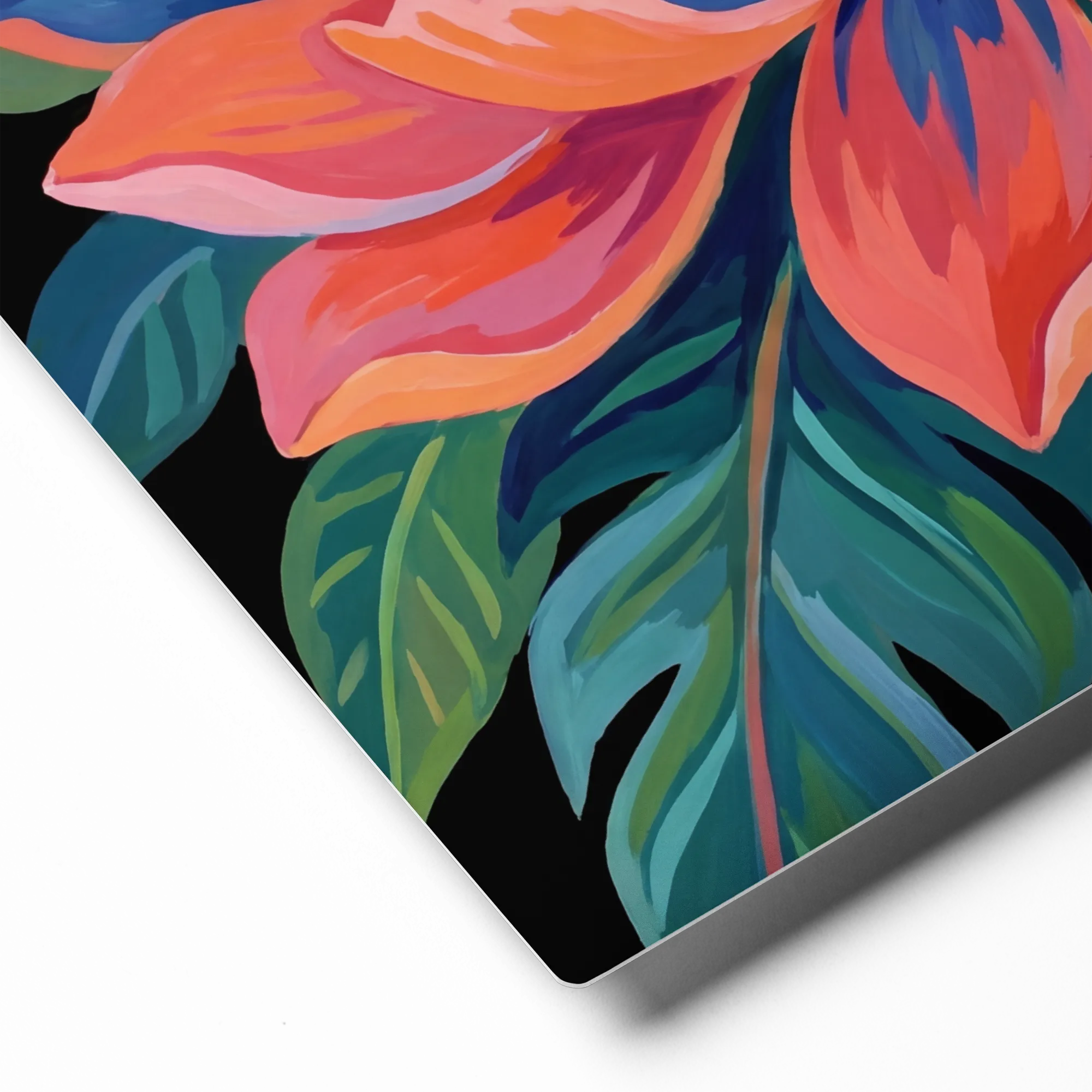 Coral Blossom and Moth | Art Print