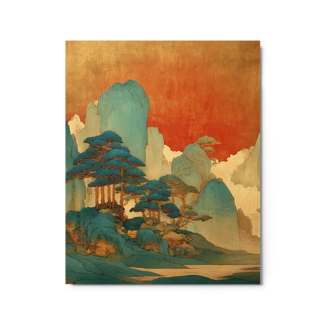 Tranquil Ukiyo-e Mountainscape | Art Print