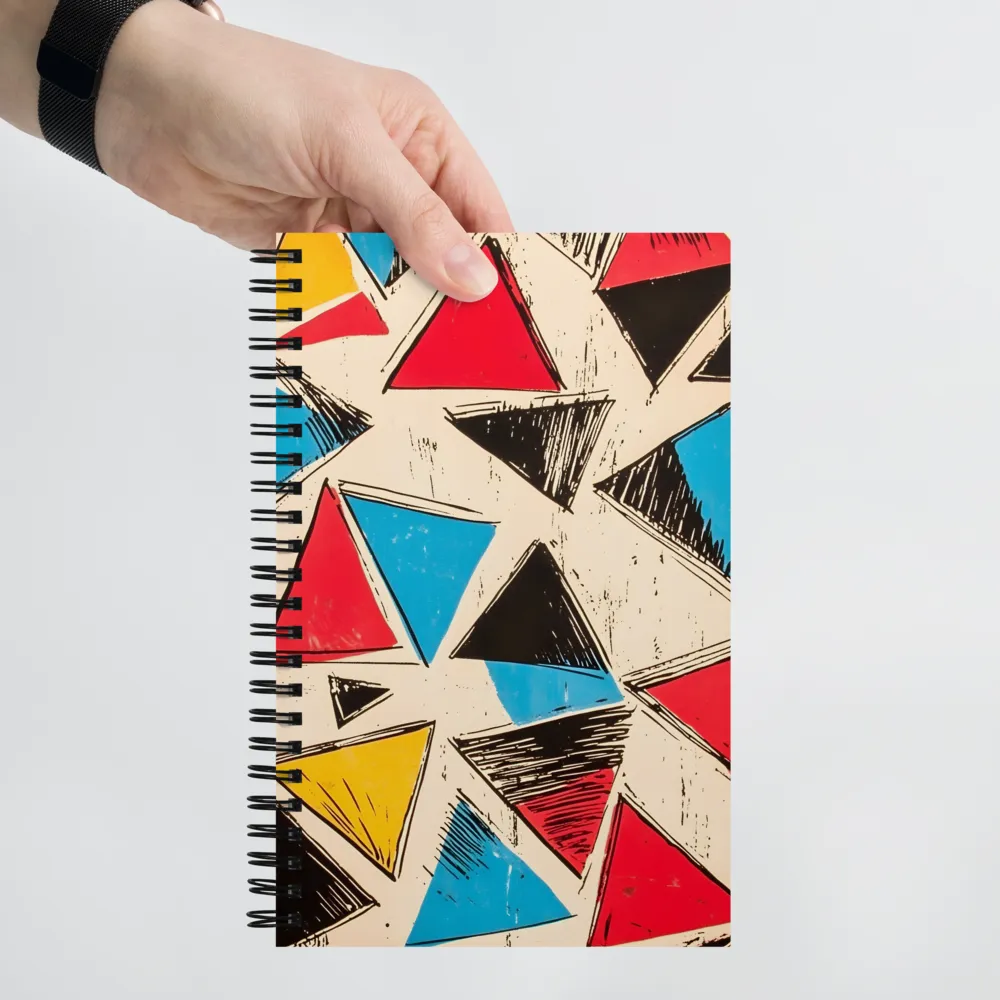 Abstract Geometric Triangles 
 Spiral Notebook | 140 pages