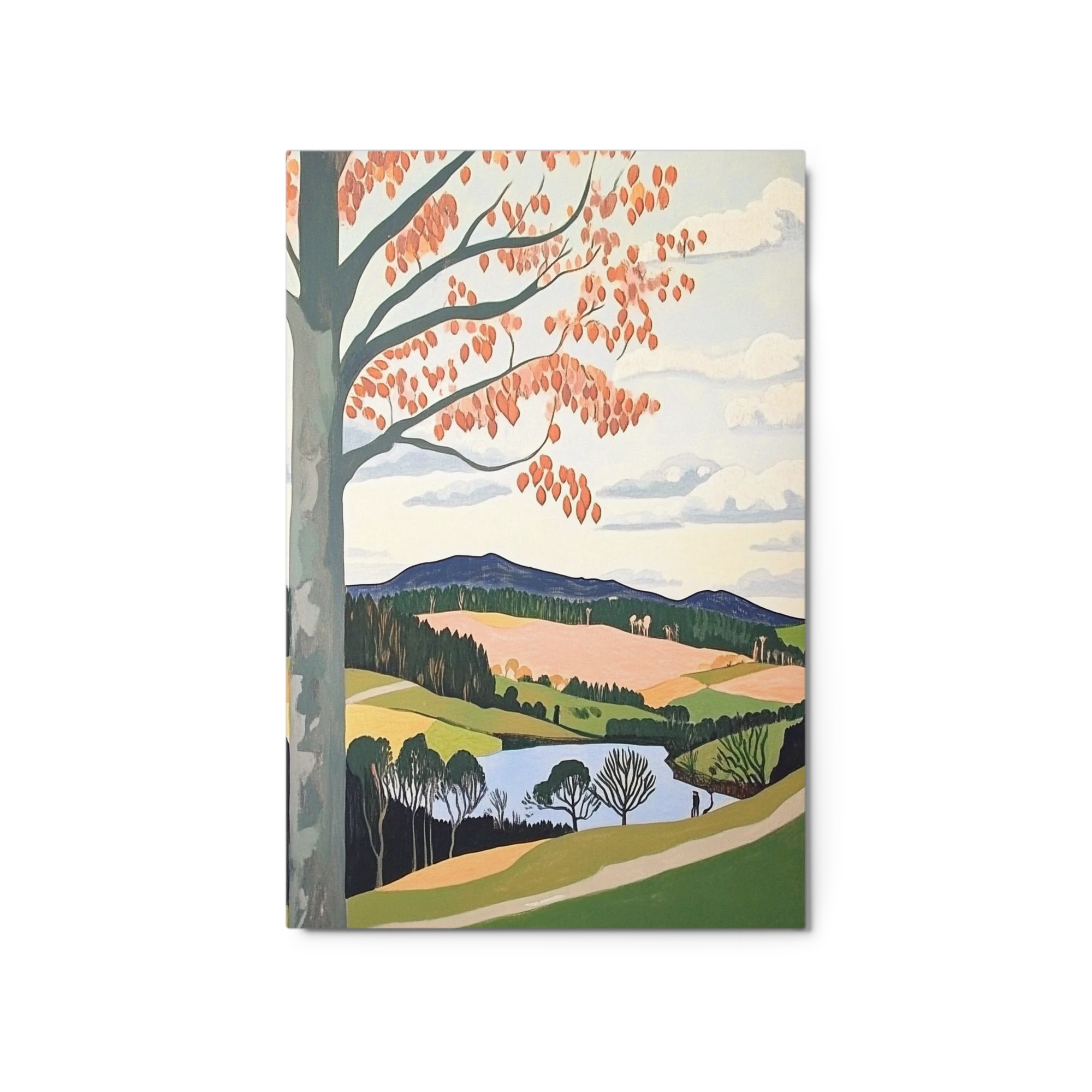 Autumn Landscape with Tree and River