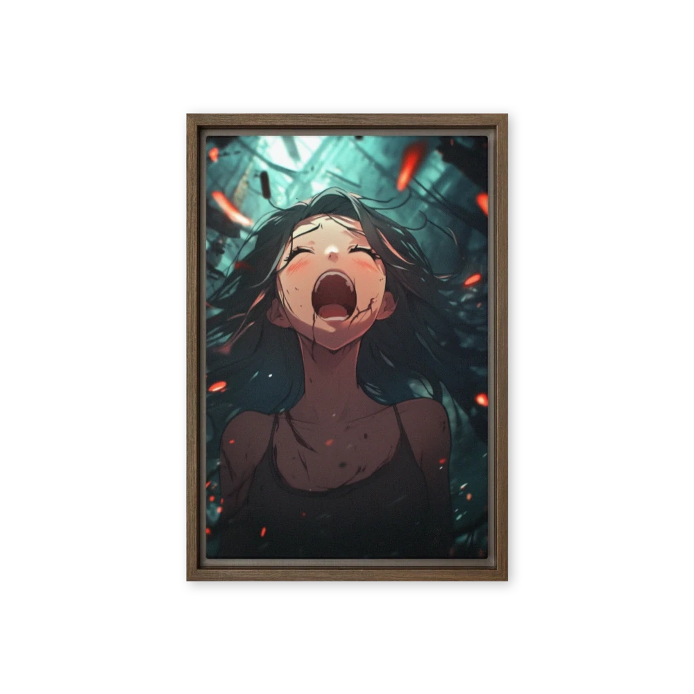 Screaming Woman in Chaos
