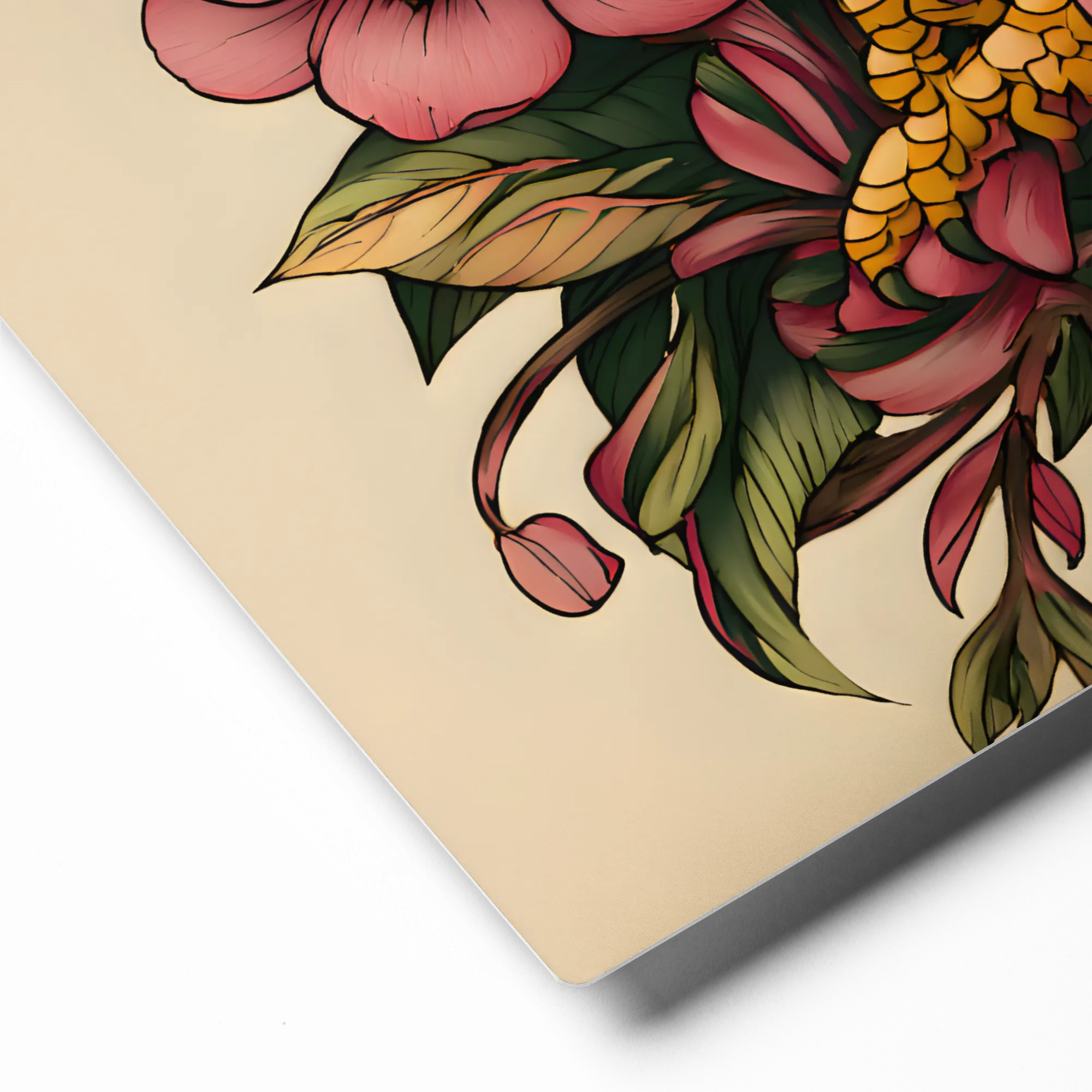 Neo-Traditional Falcon Blossom | Art Print