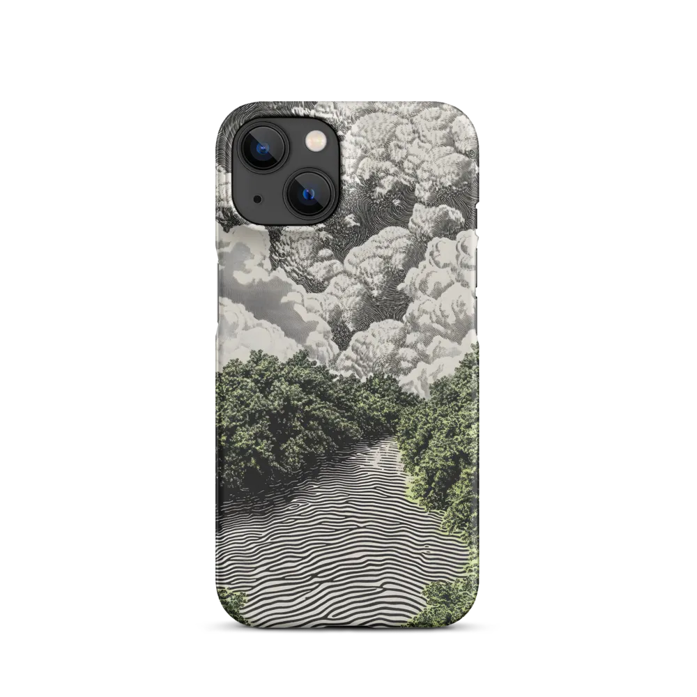 Surreal Landscape with Striped River | Phone Case