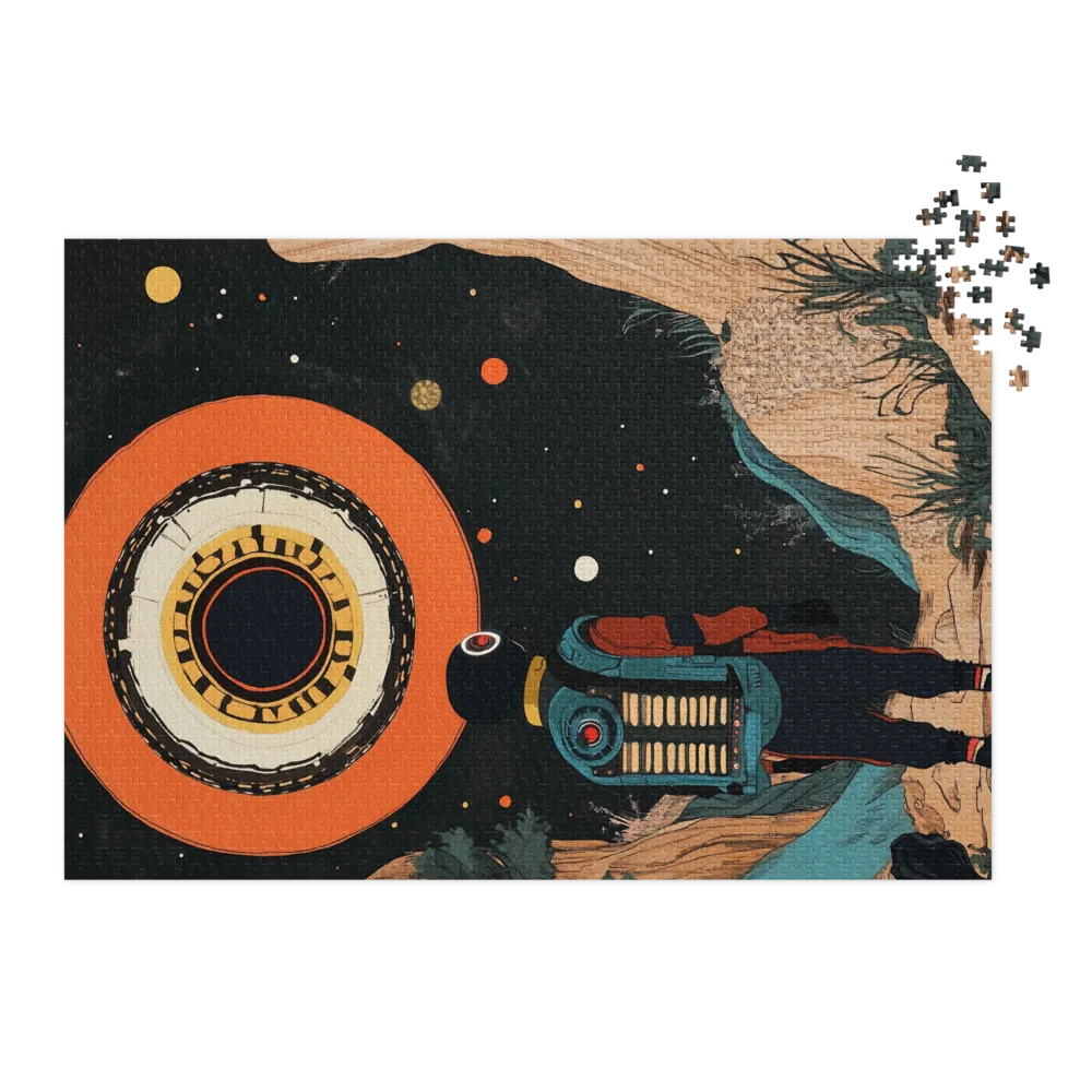 Astronaut in Surreal Landscape