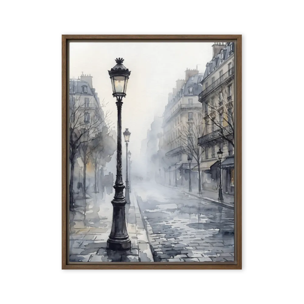 Parisian Street Fog 
 Canvas with White Frame
