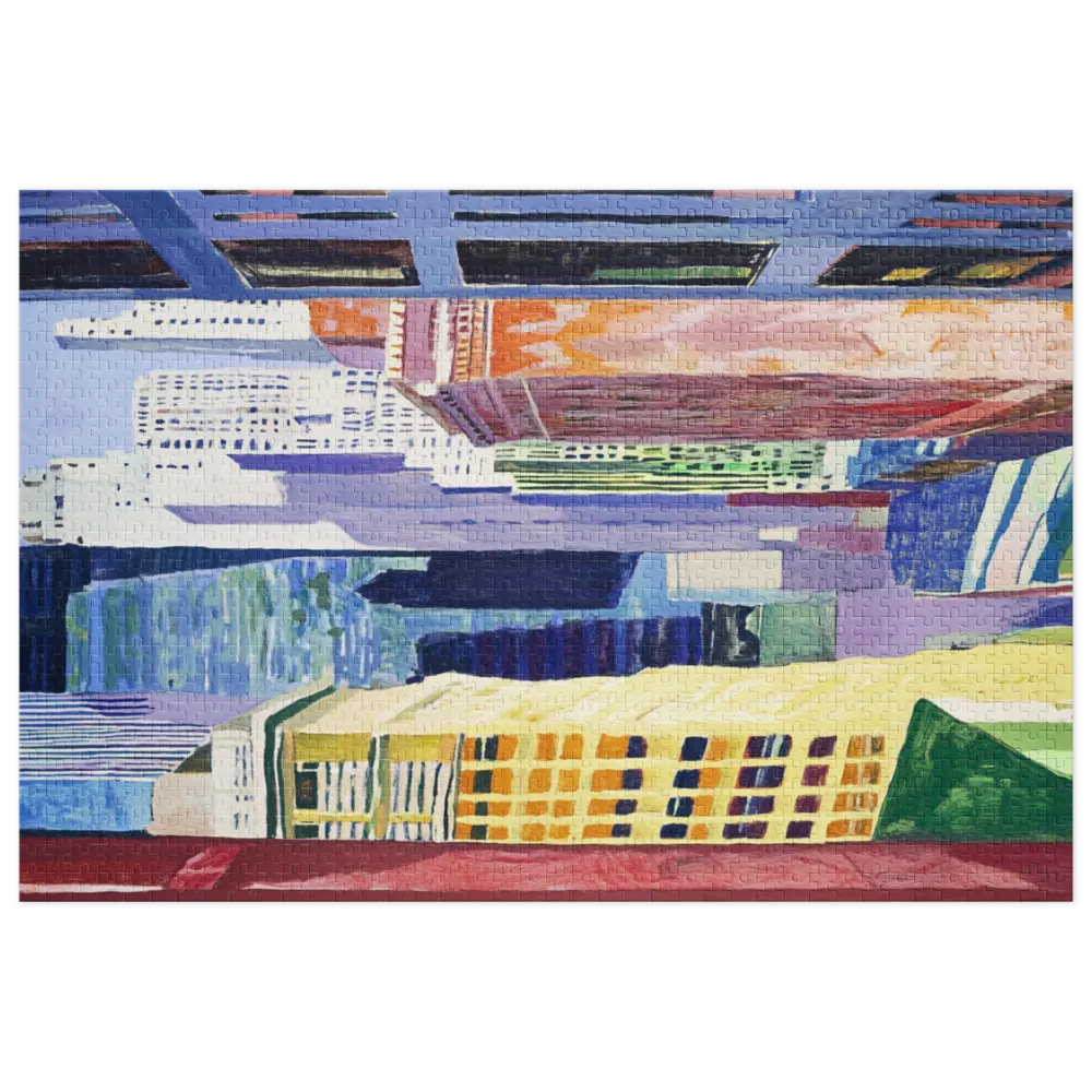Vibrant Cityscape in Acrylic | Jigsaw Puzzle (252/520 pieces)