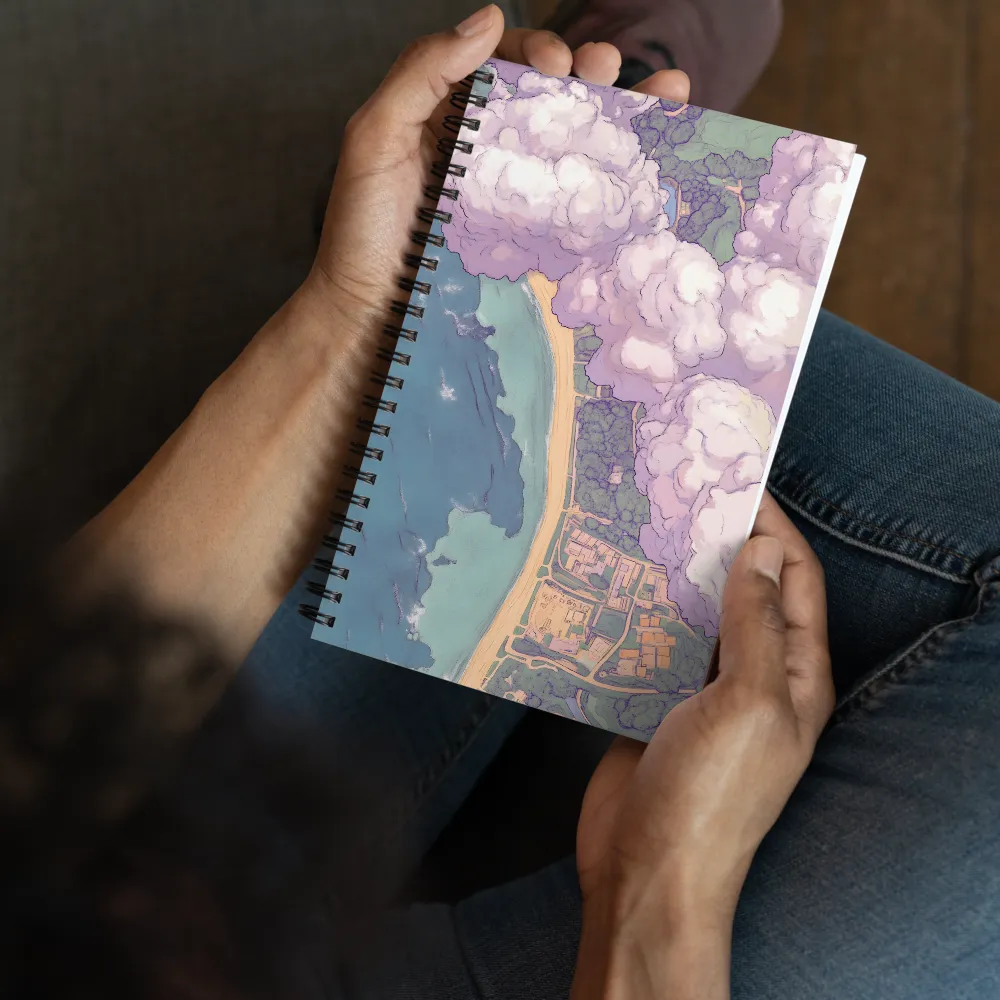 Pastel Coastline Aerial 
 Spiral Notebook | 140 pages