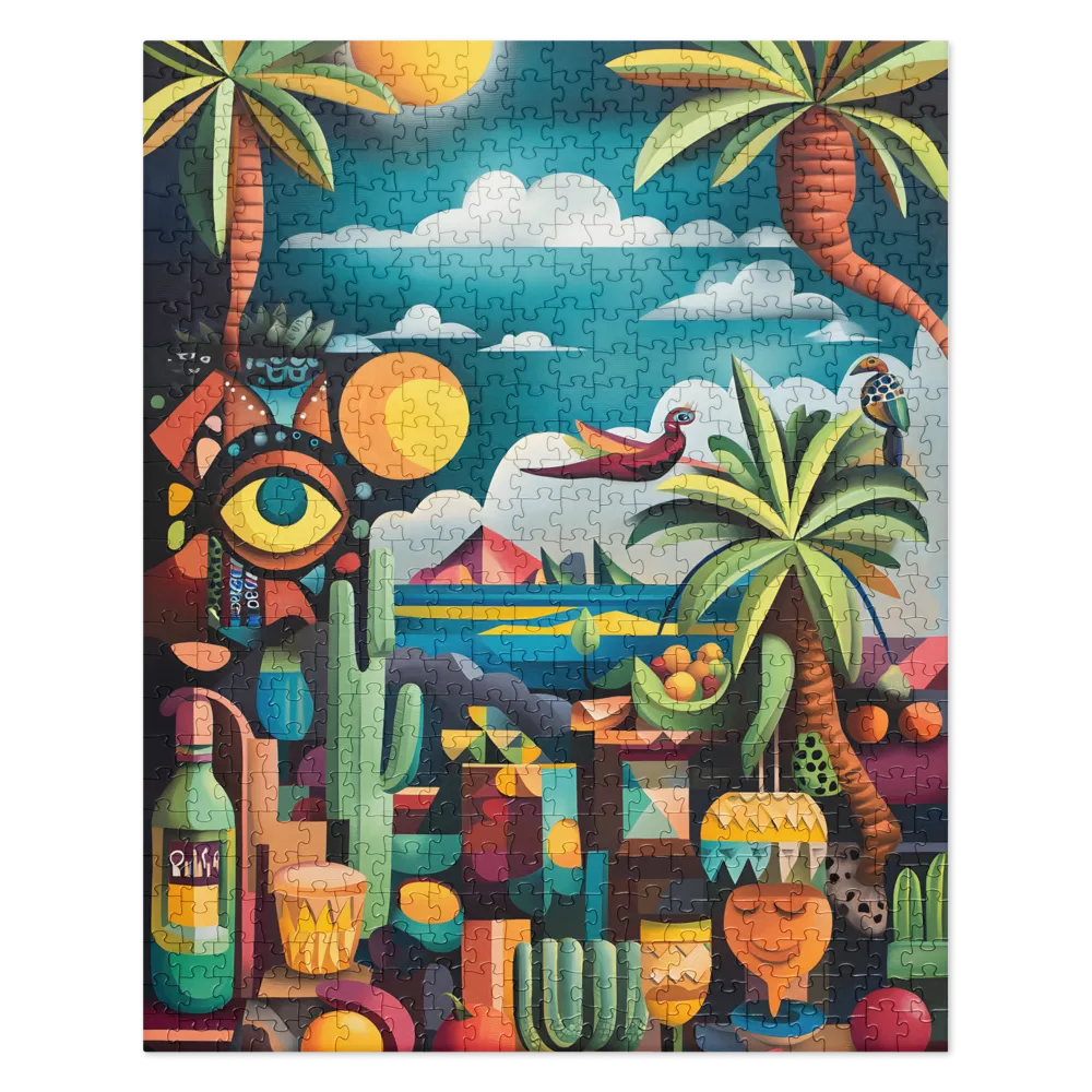 Tropical Cubist Still Life with Eye 
 Jigsaw Puzzle