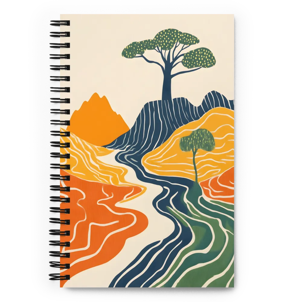 Flowing River Abstract 
 Spiral Notebook | 140 pages