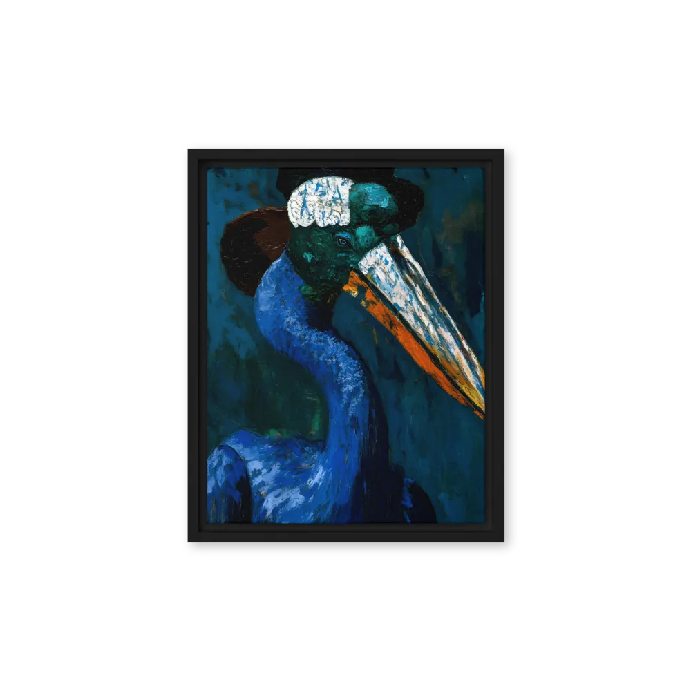 The Blue Sentinel 
 Poster with White Frame | 18″x 18″