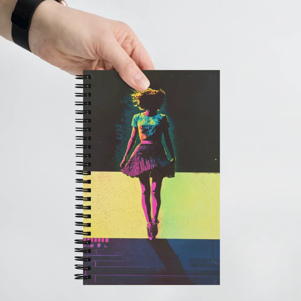 Psychedelic Dance Silhouette 
 Spiral Notebook | 140 pages