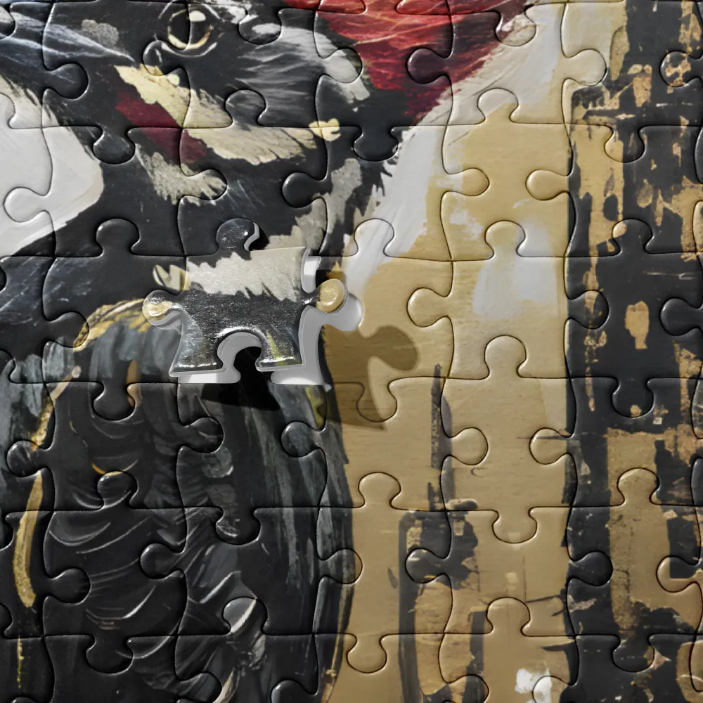 Gilded Woodpecker 
 Jigsaw Puzzle in Tin Box