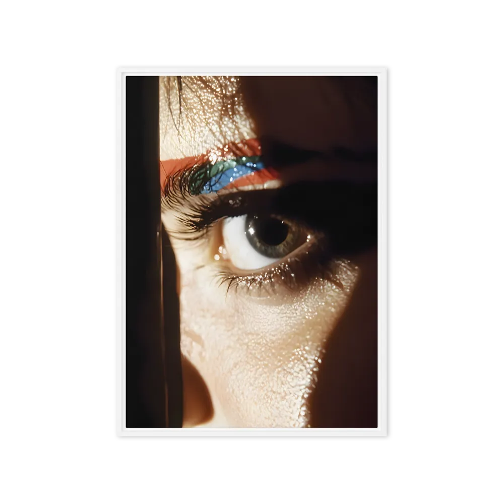 The Painted Brow 
 Canvas with White Frame