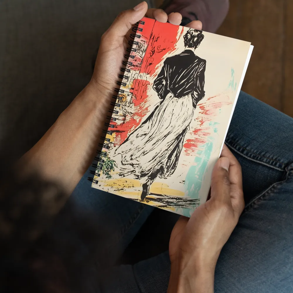 Elegant Figure in Motion 
 Spiral Notebook | 140 pages