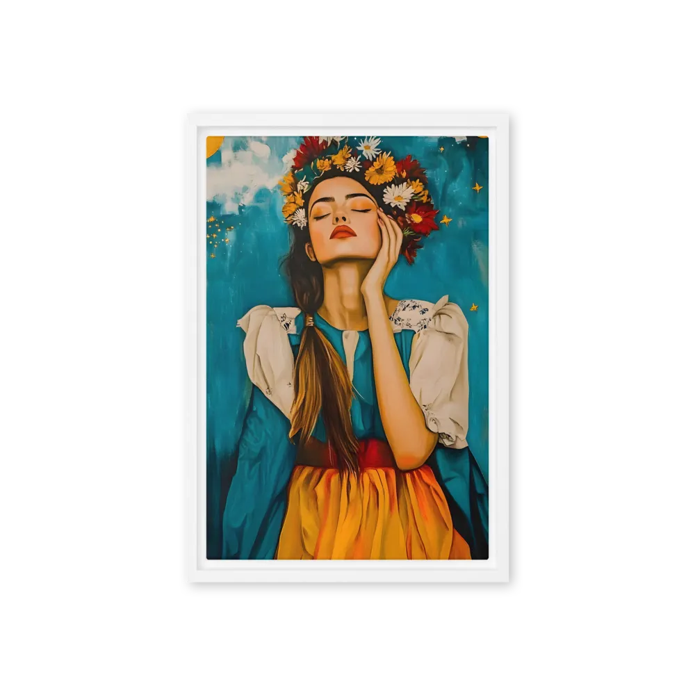 Serenity in Bloom 
 Poster with White Frame | 12″x 16″
