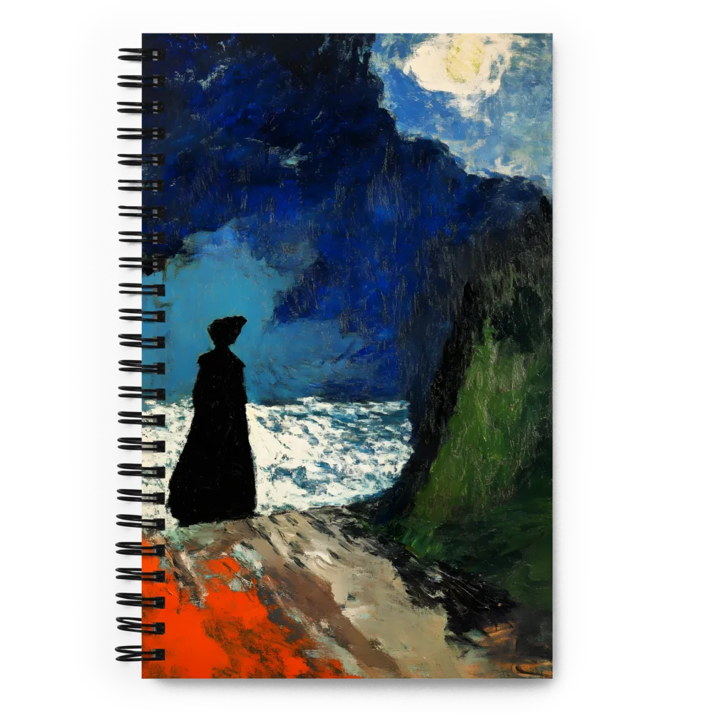 Solitude by the Moonlit Sea 
 Spiral Notebook | 140 pages