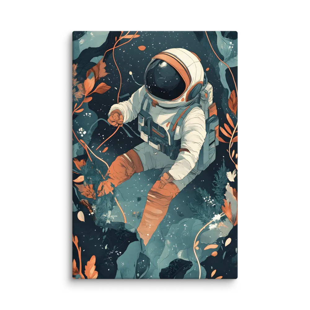 Astronaut's Ethereal Garden 
 Canvas | 32″x 48″