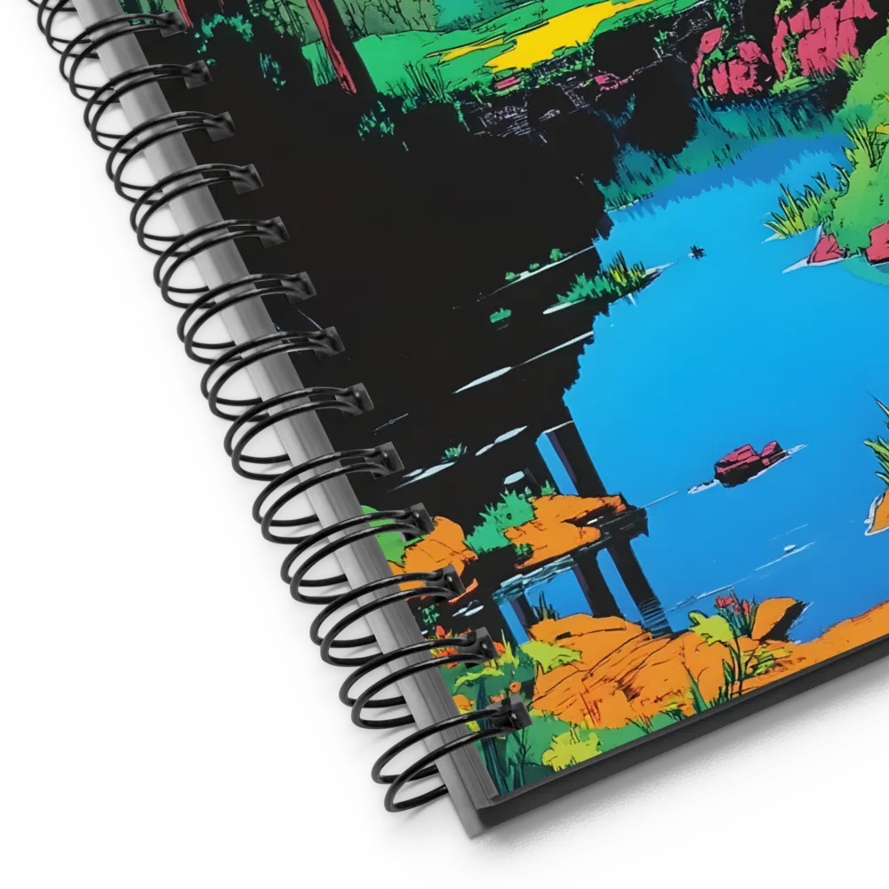 Vivid Forest River 
 Spiral Notebook | 140 pages