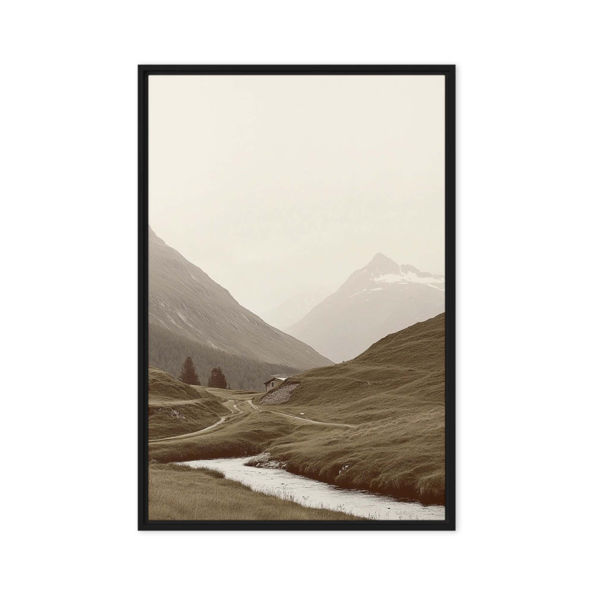 Alpine Sepia Landscape | Art Print
