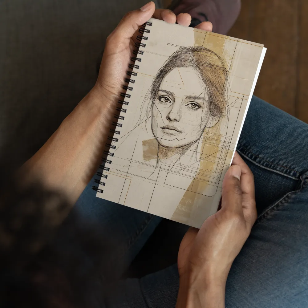 Geometric Portrait Study 
 Spiral Notebook | 140 pages