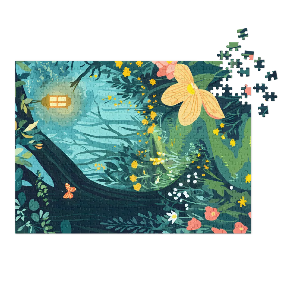 Serene Forest Pathway Illustration