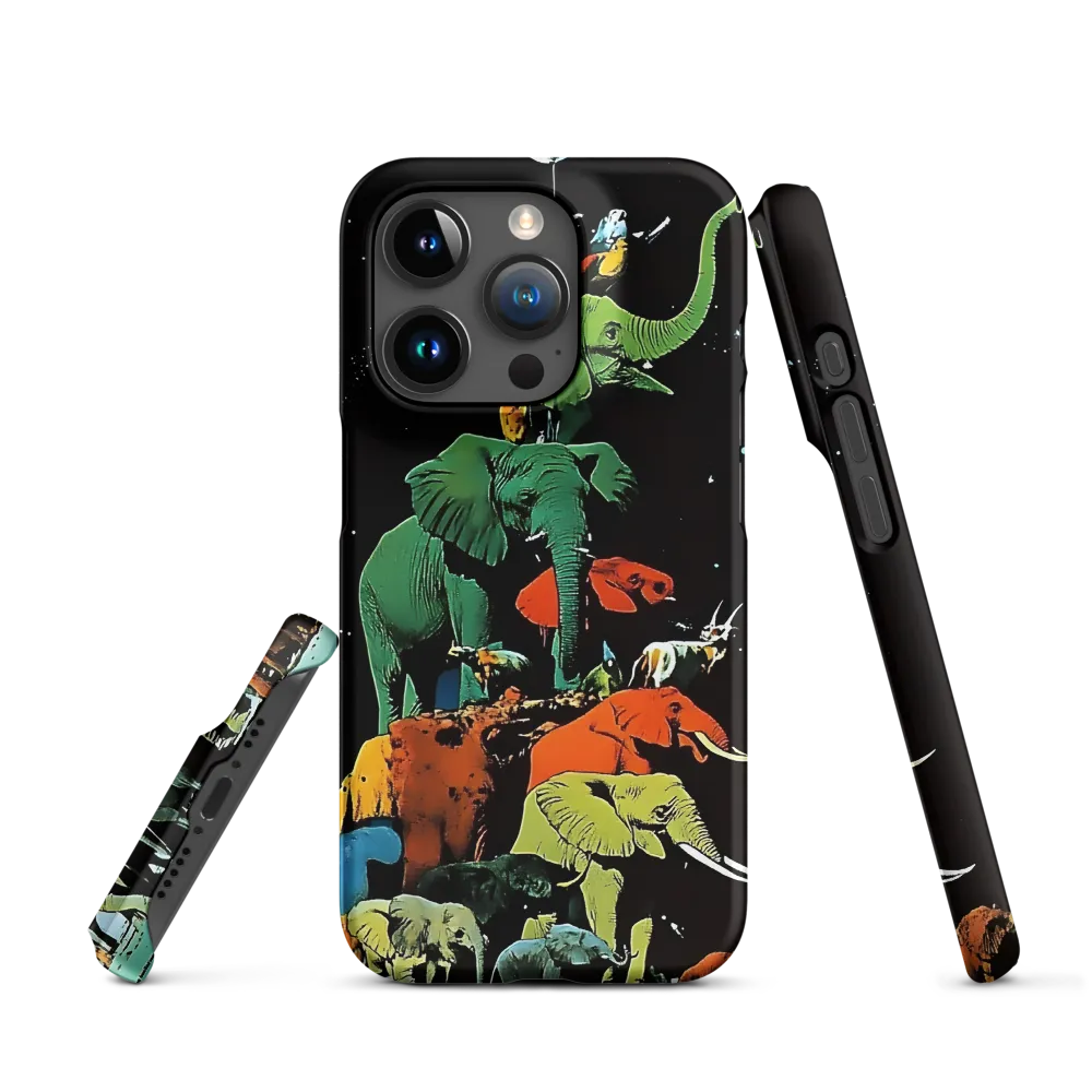 Colorful Elephants Pyramid | Phone Case