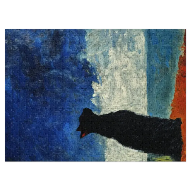 Black Cat Silhouette Against Dramatic Sky | Jigsaw Puzzle (252/520 pieces)