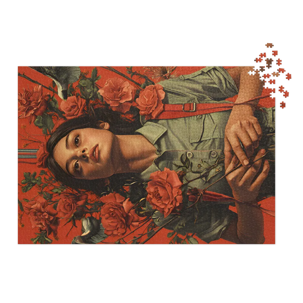 Portrait of a Woman with Roses