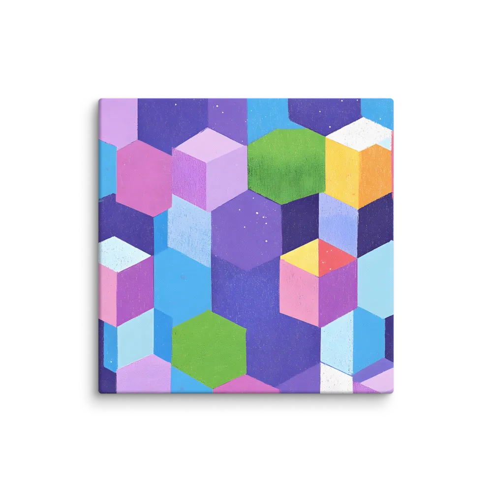 Chroma Cubes 
 Canvas | 28″x 28″