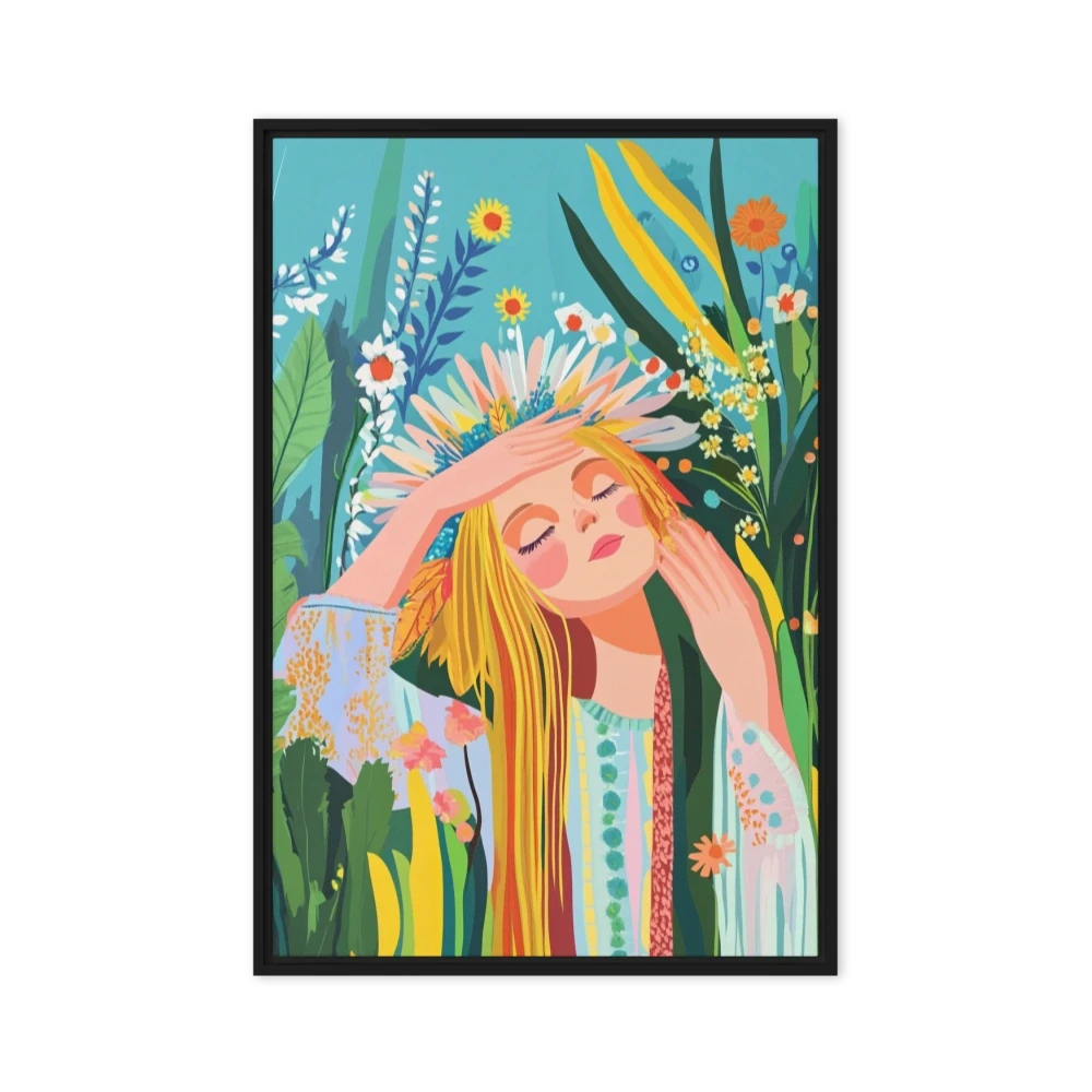 Girl in Floral Nature