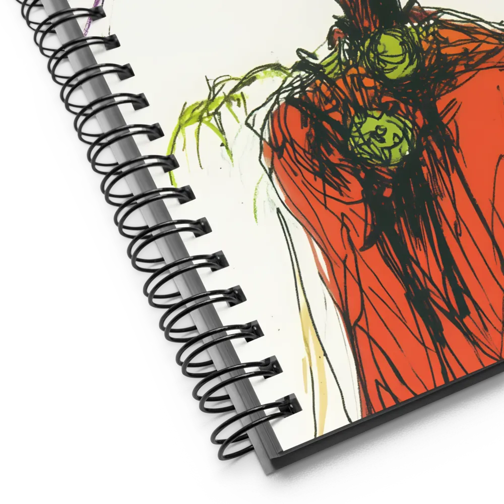 Whimsical Headdress Portrait 
 Spiral Notebook | 140 pages