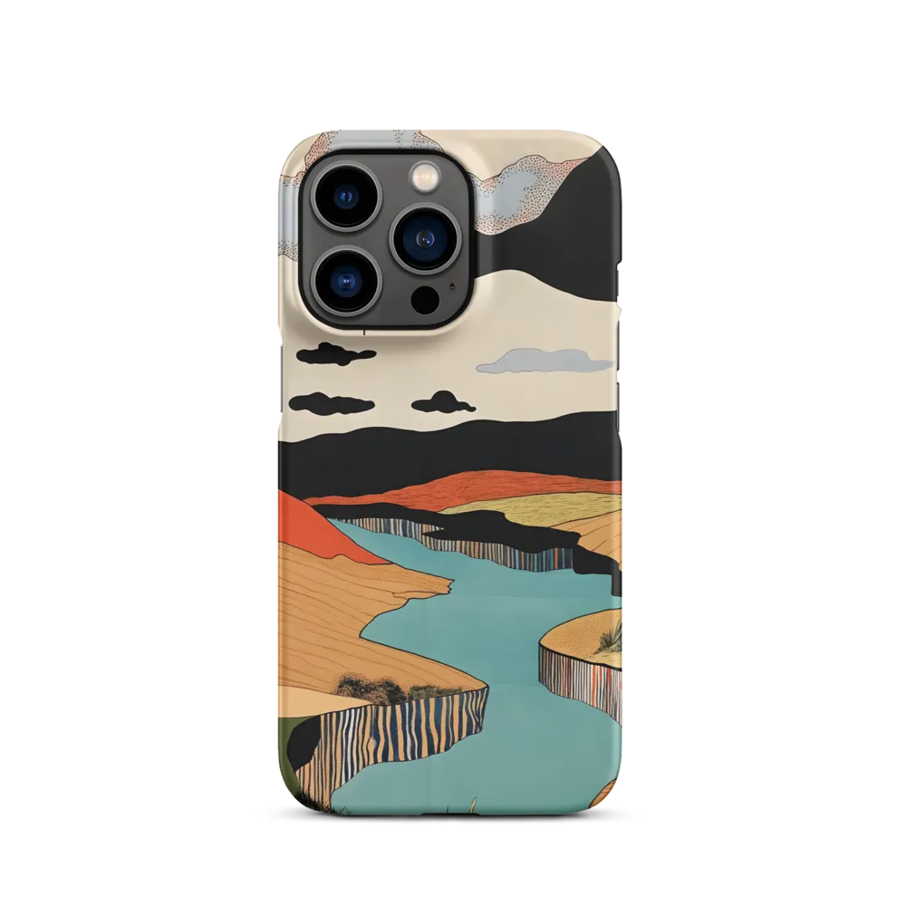 Stylized Landscape with River and Clouds | Phone Case